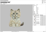 Cat 2807 Embroidery File 6 sizes