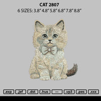 Cat 2807 Embroidery File 6 sizes