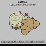 Cat1304 Embroidery File 6 sizes