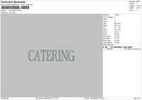 Cateringtext Embroidery File 6 sizes