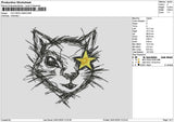 Cat Lines 2401 Embroidery File 6 sizes