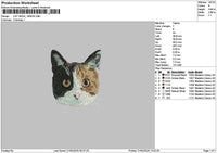 Cat Head 1904 Embroidery File 6 sizes