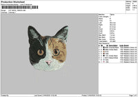Cat Head 1904 Embroidery File 6 sizes