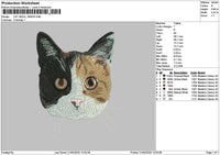 Cat Head 1904 Embroidery File 6 sizes