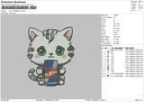 Cat Redbull Embroidery File 6 sizes