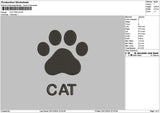 Cat Paw 03 Embroidery File 6 sizes