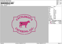 Cattletext Embroidery File 6 sizes