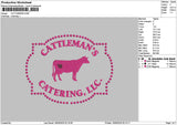 Cattletext Embroidery File 6 sizes