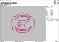 Cattlemanstext Embroidery File 6 sizes