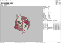 Cat Women Embroidery File 4 size