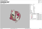 Cat Women Embroidery File 4 size