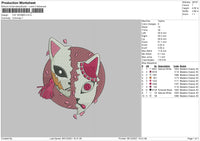 Cat Women Embroidery File 4 size