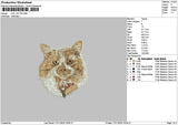 Cat Head 1711 Embroidery File 6 sizes