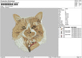 Cat Head 1711 Embroidery File 6 sizes