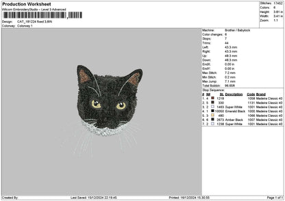 Cat 1812a Embroidery File 6 sizes