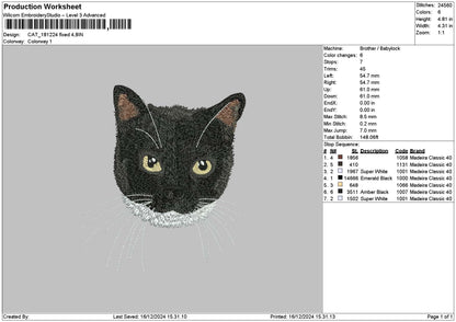 Cat 1812a Embroidery File 6 sizes