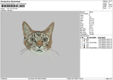 Cat Head 2311 Embroidery File 6 sizes