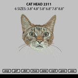 Cat Head 2311 Embroidery File 6 sizes
