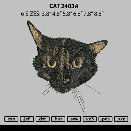 Cat 2403a Embroidery File 6 sizes