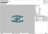 Wrestlingtext Embroidery File 6 sizes