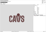 Cavs Embroidery File 6 sizes
