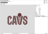 Cavs Embroidery File 6 sizes