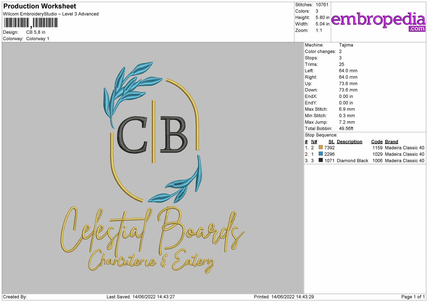 CB Embroidery File 4 size