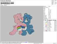 Care Bears Embroidery File 4 size