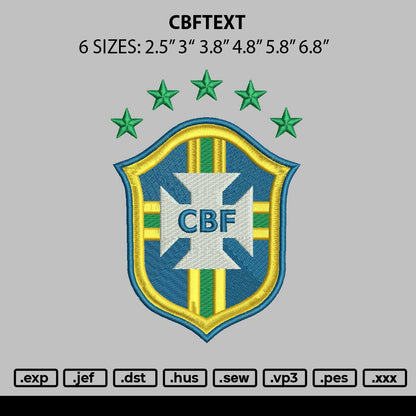 Cbftext Embroidery File 6 sizes