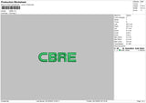 Cbre Embroidery File 6 sizes