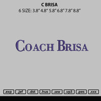 C Brisa Embroidery File 6 sizes