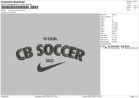 CB Soccer Embroidery File 4 sizes