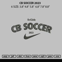 CB Soccer Embroidery File 4 sizes