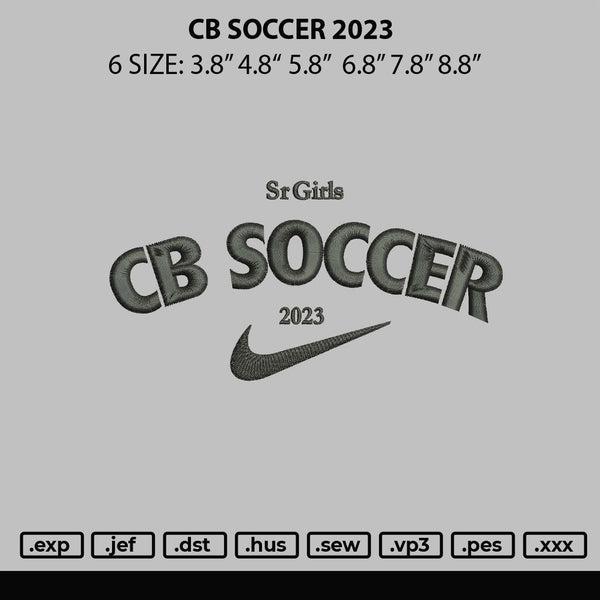 CB Soccer Embroidery File 4 sizes