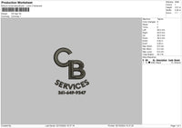 Cb Text 01 Embroidery File 6 sizes