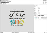 Auntytext Embroidery File 6 sizes