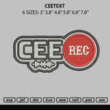 Ceetext Puff Embroidery File 6 sizes