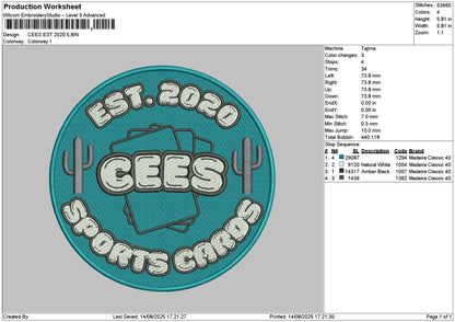 Ceescircle Embroidery File 6 sizes