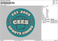 Ceescircle Embroidery File 6 sizes