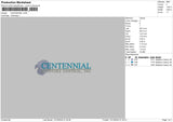 Centennialtext Embroidery File 6 sizes