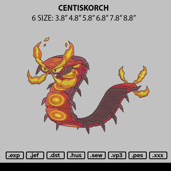 Centisckorch Embroidery File 6 sizes