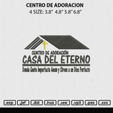 Centro De Adoracion Embroidery File 4 sizes