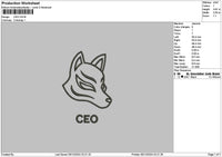 Wolf Mask 03 Embroidery File 6 sizes