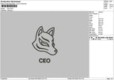 Wolf Mask 03 Embroidery File 6 sizes
