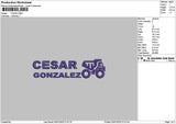 Cesartext Embroidery File 6 sizes