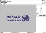 Cesartext Embroidery File 6 sizes