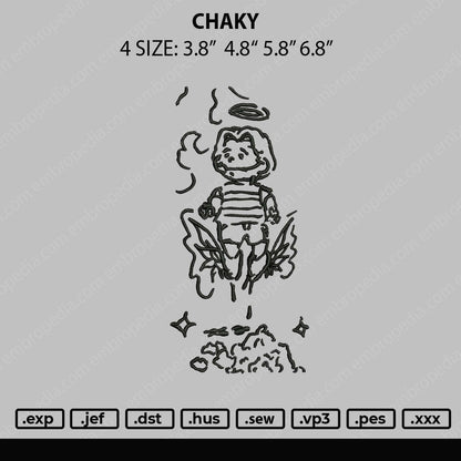 Chaky Embroidery File 4 size