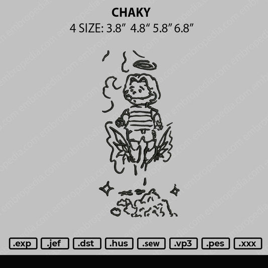 Chaky Embroidery File 4 size