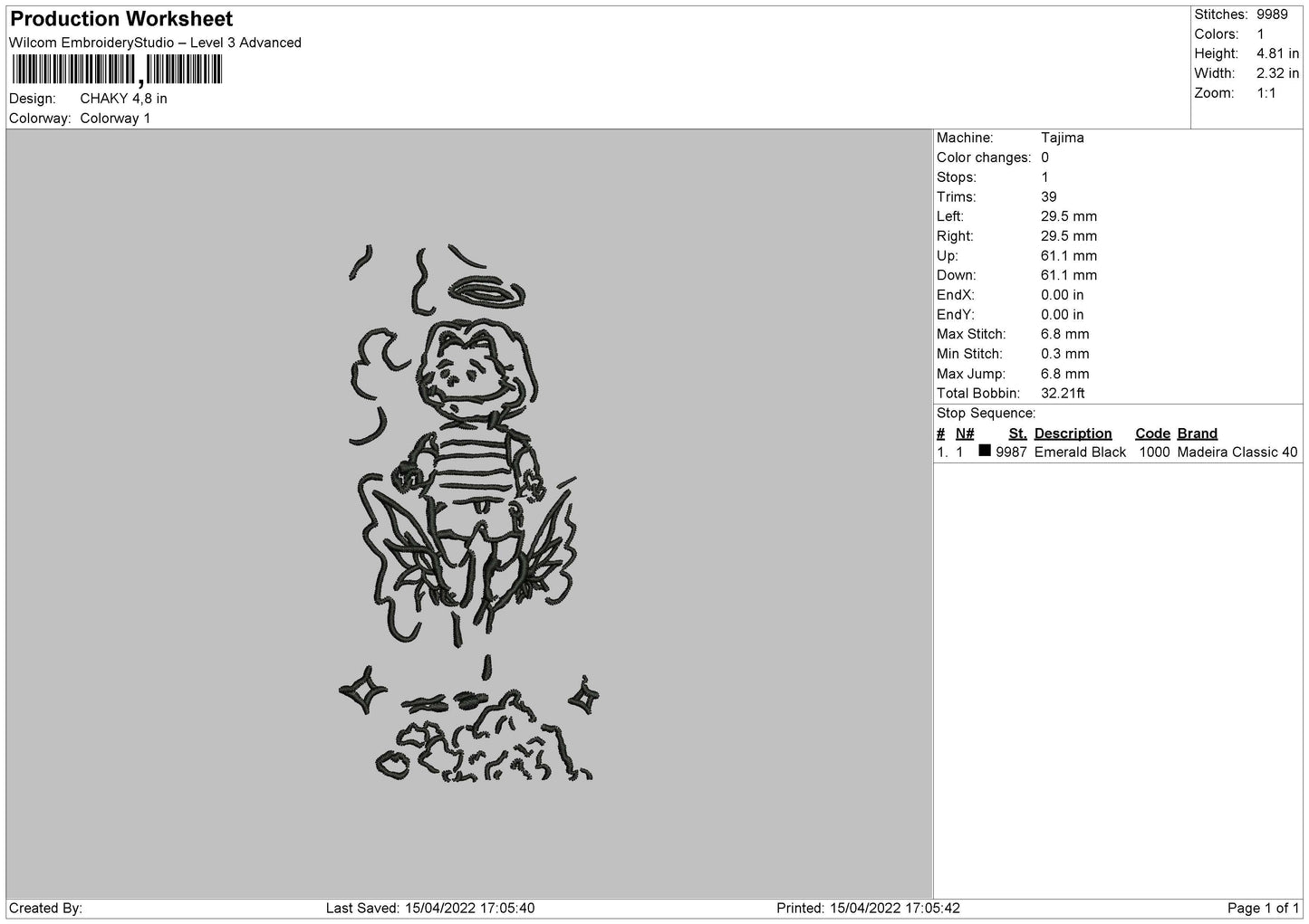 Chaky Embroidery File 4 size