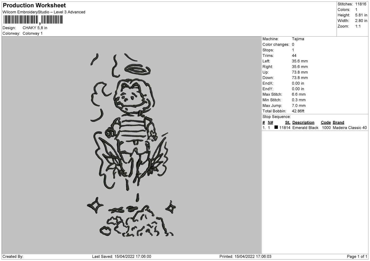 Chaky Embroidery File 4 size